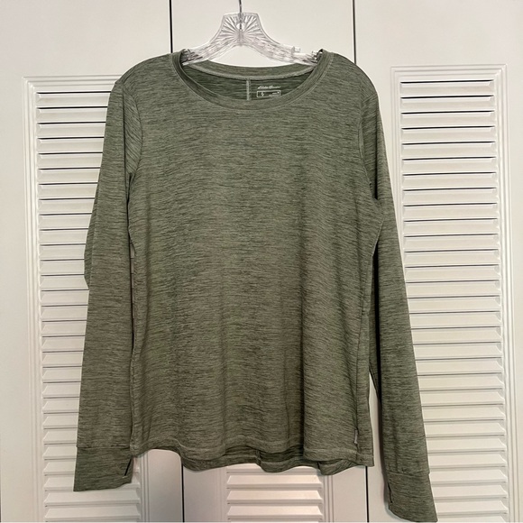Eddie Bauer Olive Long Sleeve Sweatshirt - Picture 1 of 4